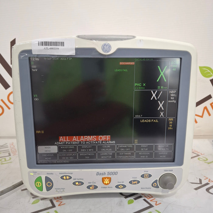 GE Healthcare Dash 5000 - Masimo SpO2 Patient Monitor