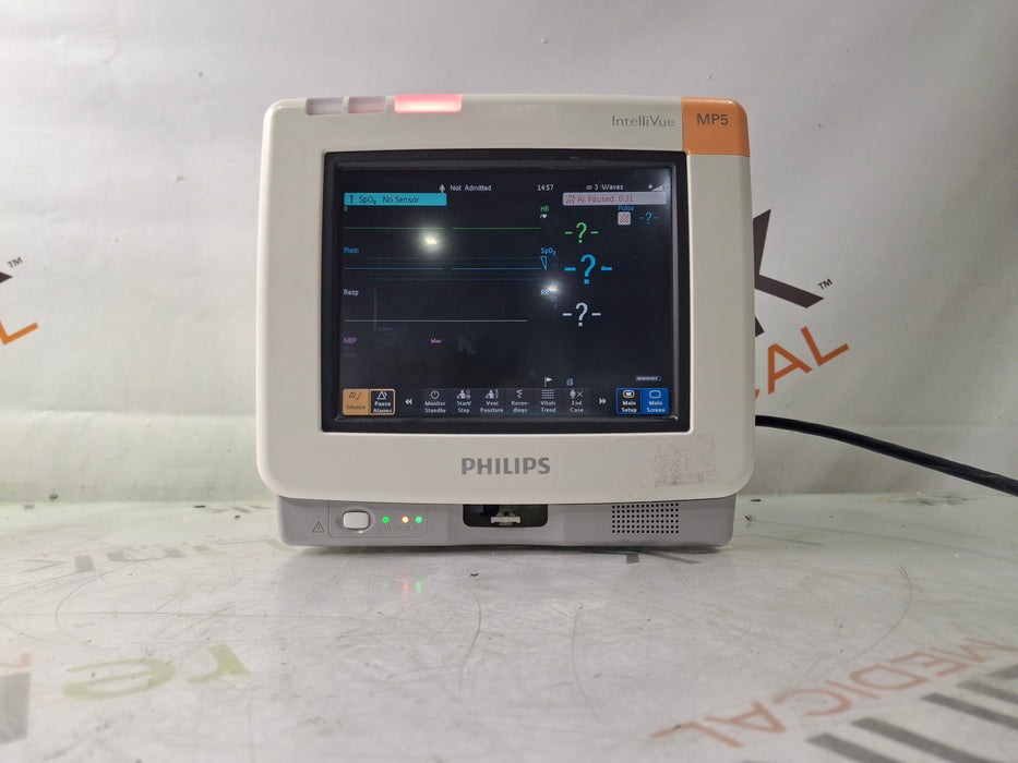 Philips Intellivue MP5 - ECG, Fast SpO2, NIBP, Press, Temp Patient Monitor