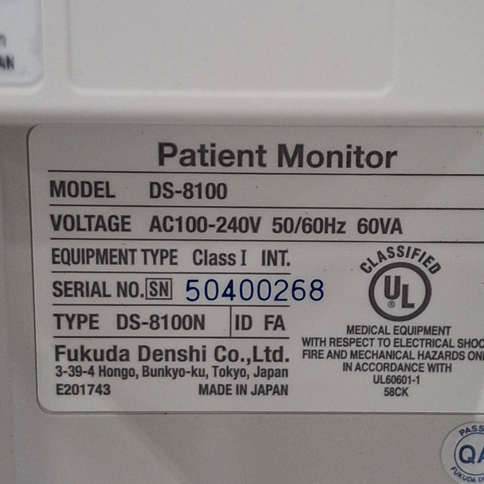 Fukuda Denshi Dynascope DS-8100 Patient Monitor