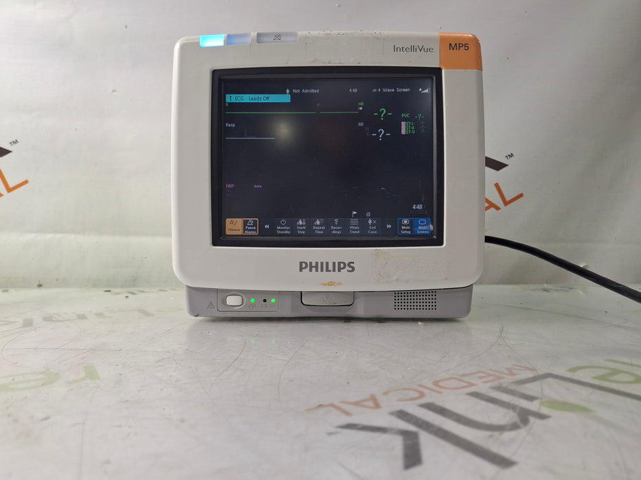 Philips Intellivue MP5 - ECG, Fast SpO2, NIBP, Press, Temp Patient Monitor