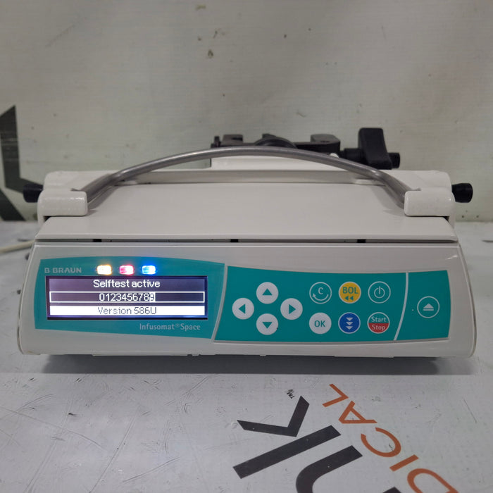 B. Braun Infusomat Space w/Pole Clamp & AC Adapter Infusion Pump