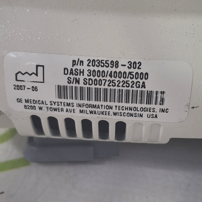 GE Healthcare Dash 5000 - Masimo SpO2 Patient Monitor