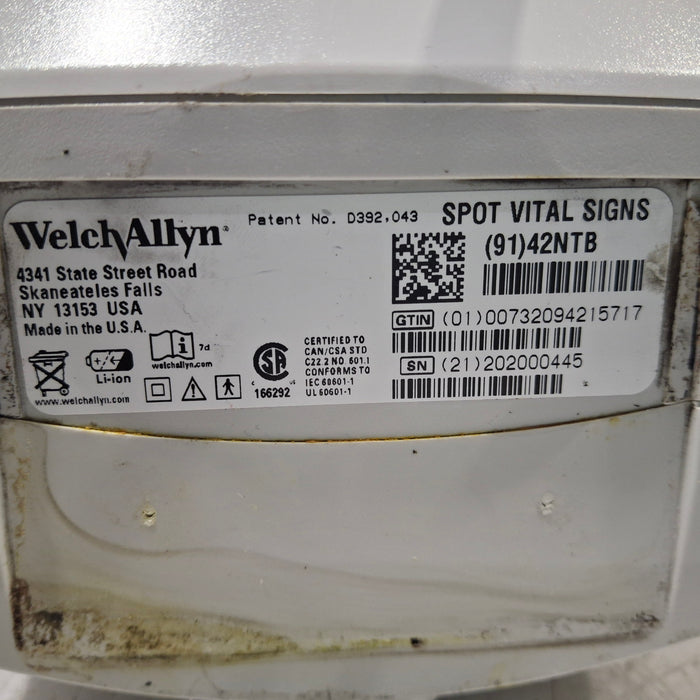 Welch Allyn Spot 420 - NIBP, Temp, Nellcor SpO2 Vital Signs Monitor