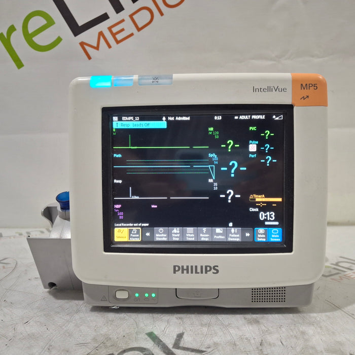 Philips Intellivue MP5 - ECG, Fast SpO2, NIBP Patient Monitor