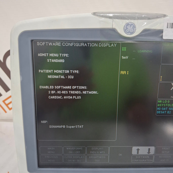 GE Healthcare Dash 5000 - Masimo SpO2 Patient Monitor