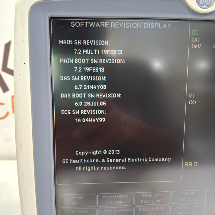 GE Healthcare Dash 5000 - Masimo SpO2 Patient Monitor