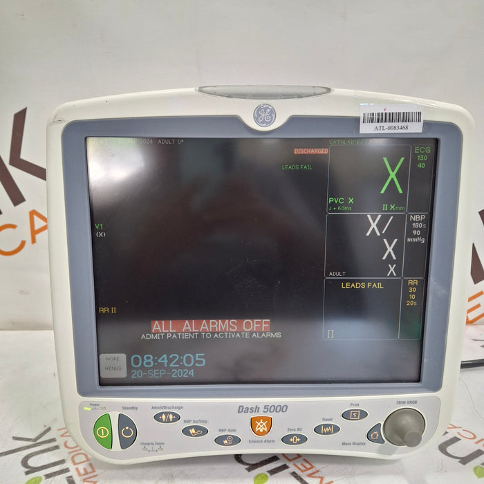 GE Healthcare Dash 5000 - Masimo SpO2 Patient Monitor