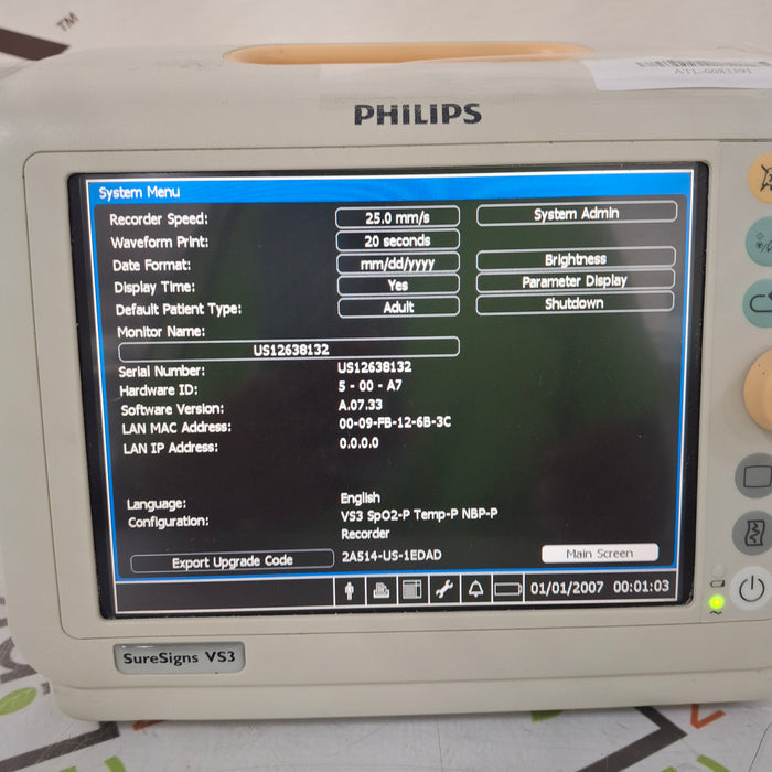 Philips Suresigns VS3 Vital Signs Monitor