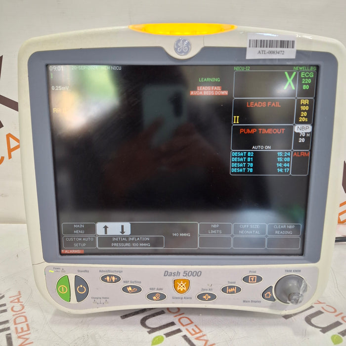 GE Healthcare Dash 5000 - Masimo SpO2 Patient Monitor