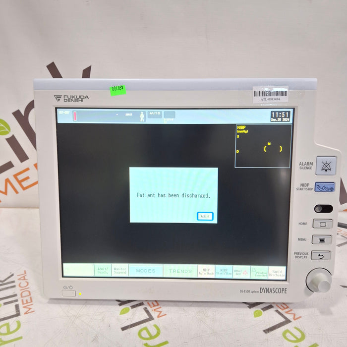 Fukuda Denshi Dynascope DS-8500 Patient Monitor