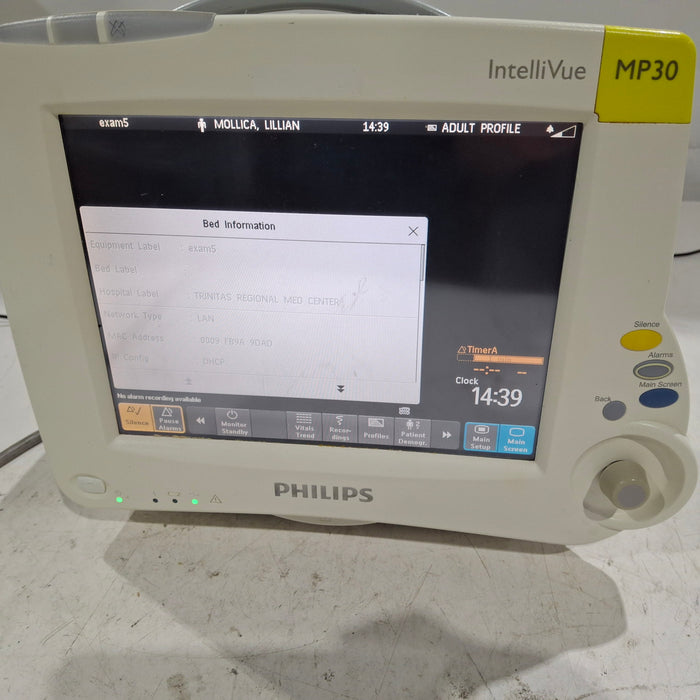 Philips IntelliVue MP30 Patient Monitor