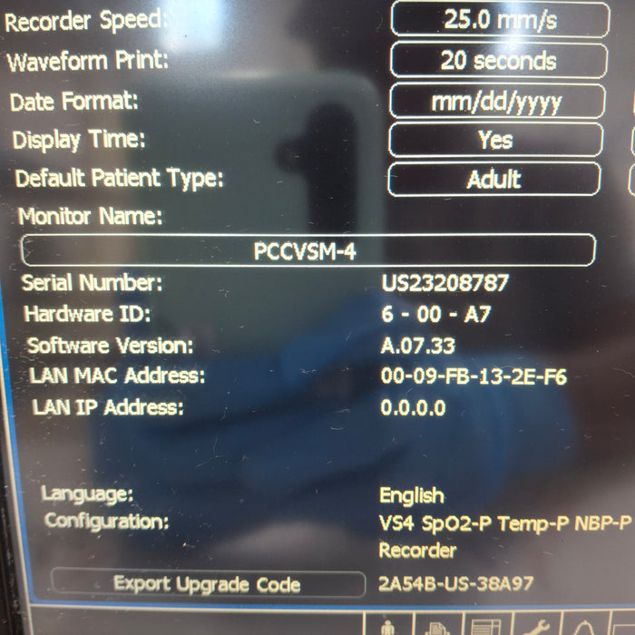 Philips SureSigns VS4 Vital Signs Monitor