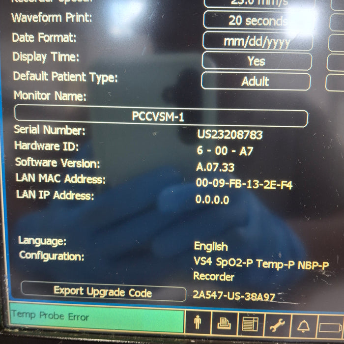 Philips SureSigns VS4 Vital Signs Monitor