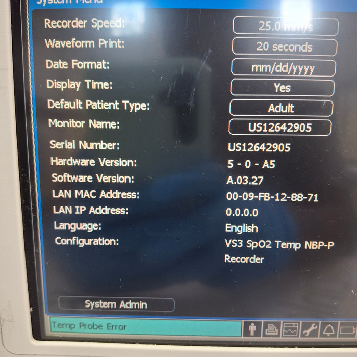 Philips Suresigns VS3 Vital Signs Monitor