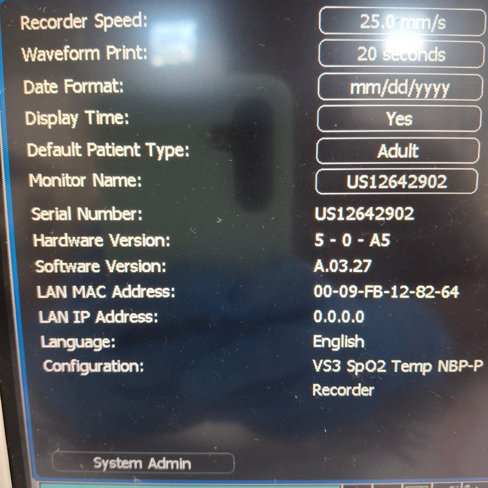 Philips Suresigns VS3 Vital Signs Monitor