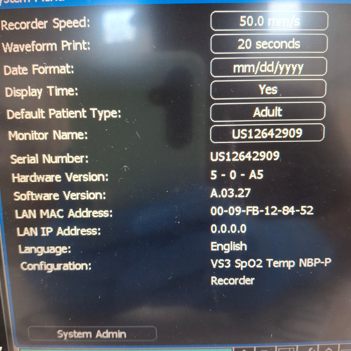 Philips Suresigns VS3 Vital Signs Monitor