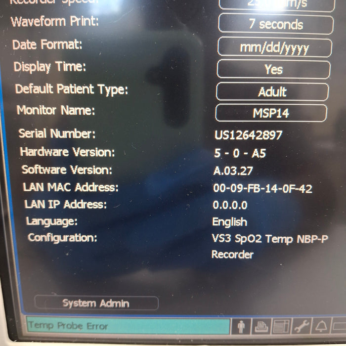 Philips Suresigns VS3 Vital Signs Monitor