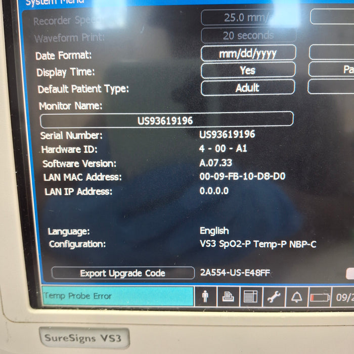 Philips Suresigns VS3 Vital Signs Monitor