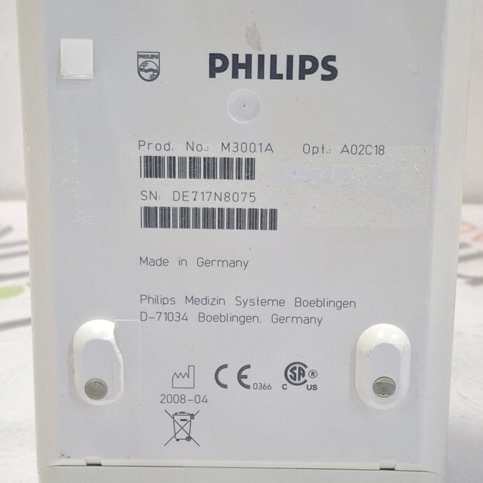 Philips M3001A-A02C18 OxiMax SpO2, NIBP, 12 lead ECG, Temp, IBP MMS Module