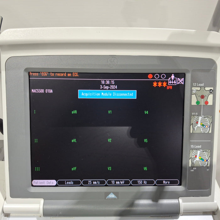 GE Healthcare MAC 5500 HD without CAM Module ECG System