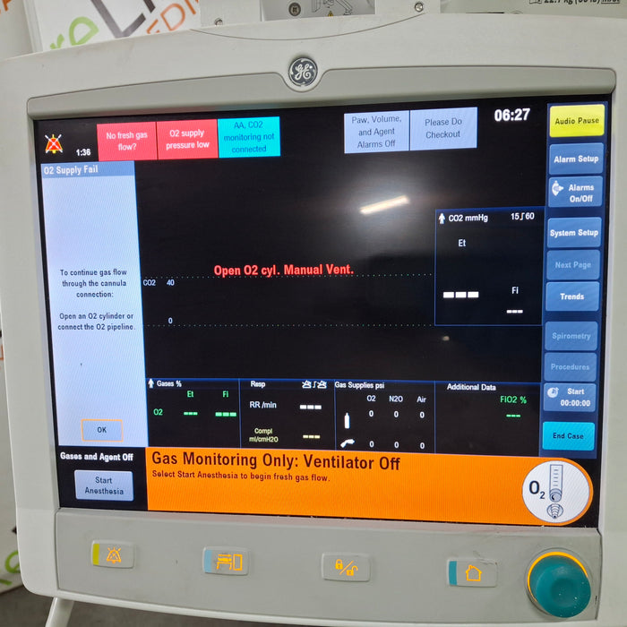 Datex-Ohmeda Aisys Anesthesia Unit