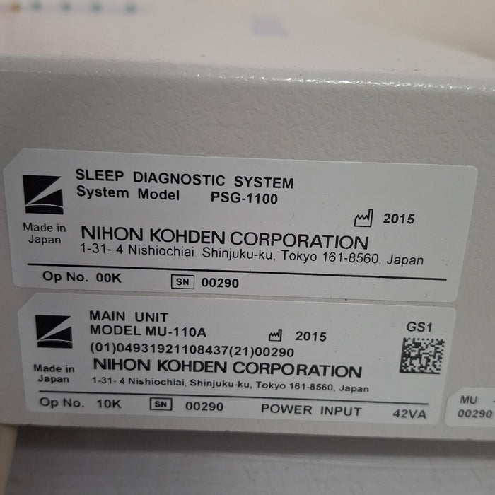 Nihon Kohden Nihon Kohden PSG-1100 Main Unit EEG EMG Sleep Systems reLink Medical