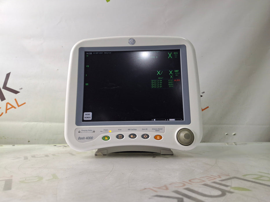 GE Healthcare Dash 4000 - Masimo SpO2 Patient Monitor