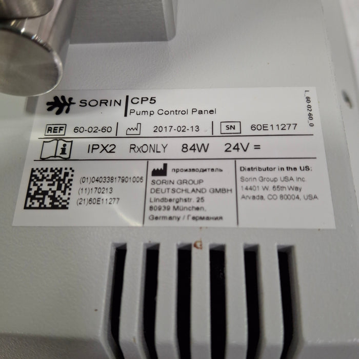 Sorin Group USA, Inc. CP5 Pump Control Panel