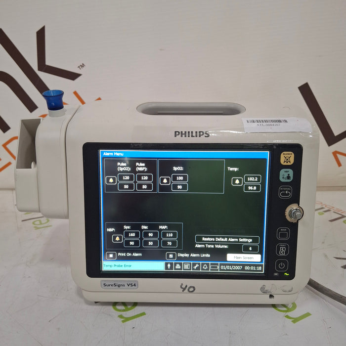 Philips SureSigns VS4 Vital Signs Monitor