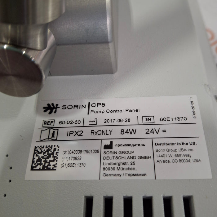 Sorin Group USA, Inc. CP5 Pump Control Panel