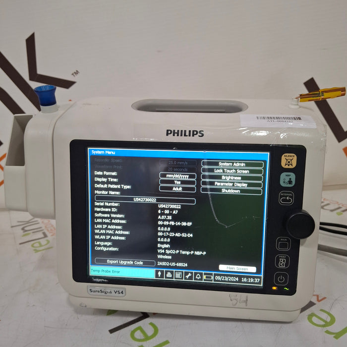 Philips SureSigns VS4 Vital Signs Monitor