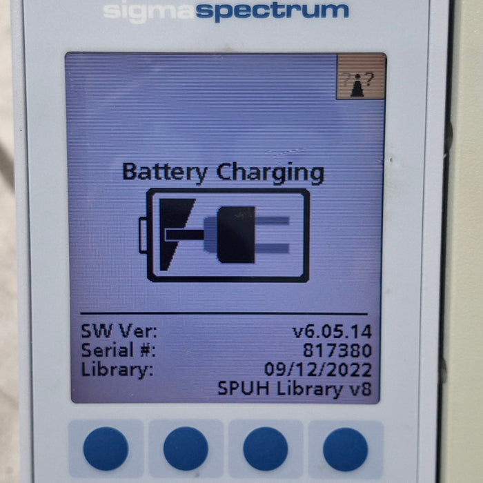 Baxter Sigma Spectrum 6.05.14 with A/B/G/N Battery Infusion Pump