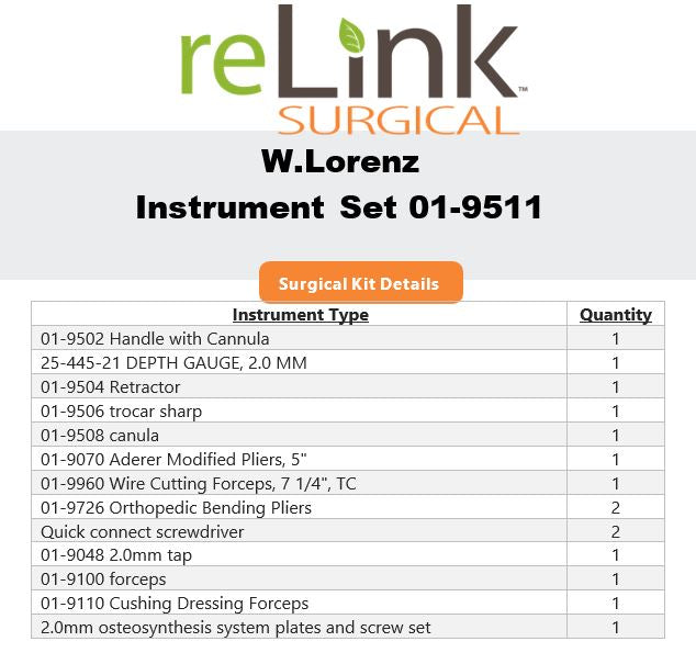 W. Lorenz 01-9511 Instrument Set