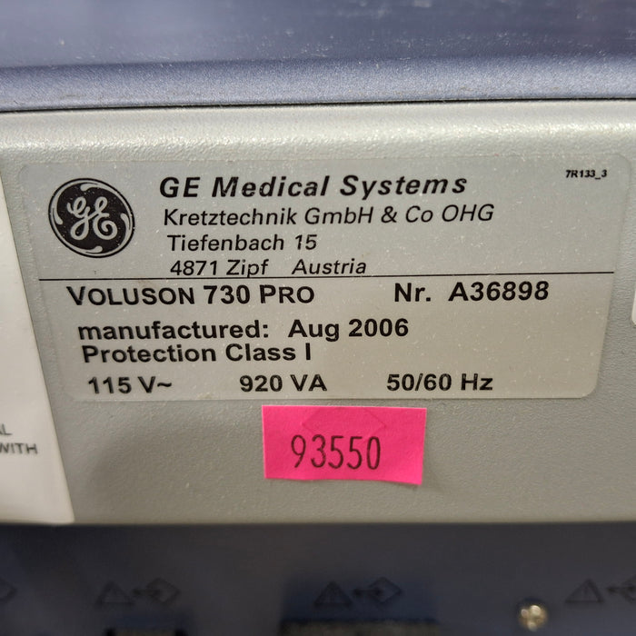 GE Healthcare Voluson 730 Pro Ultrasound