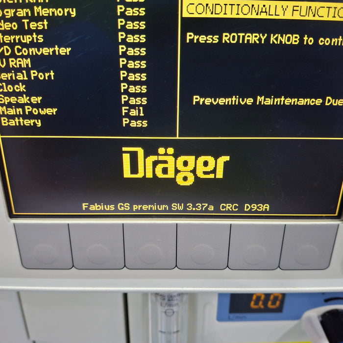 Draeger Medical Fabius GS Premium Anesthesia Machine