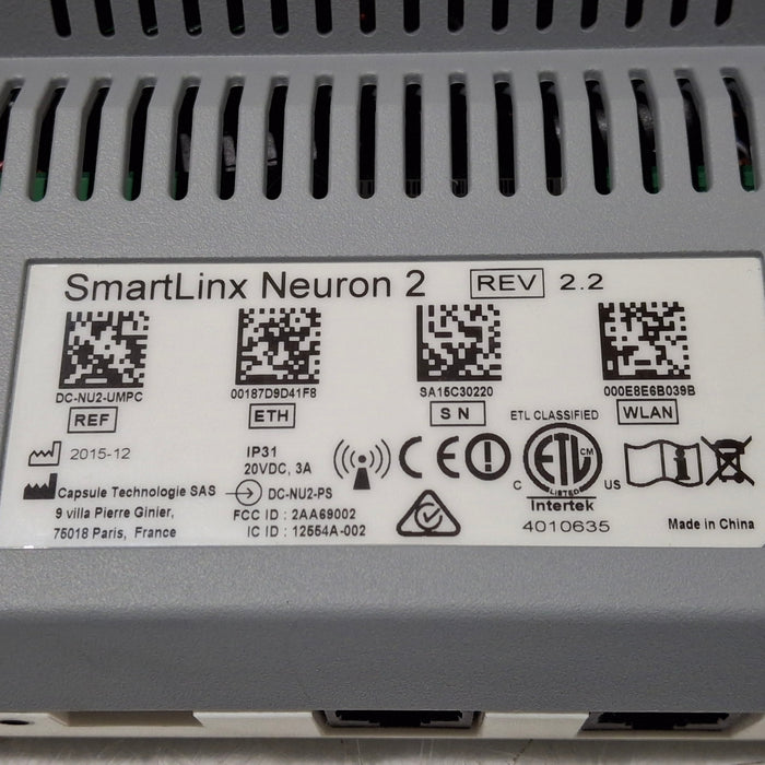 Smartlinx Inc Capsule Technologies Neuron 2 Monitor