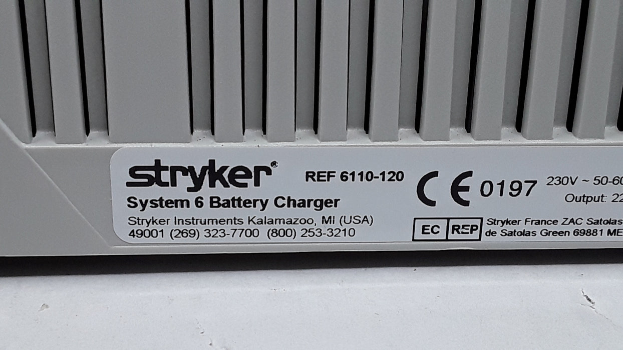 Stryker System 6 6110-120 Battery Charger