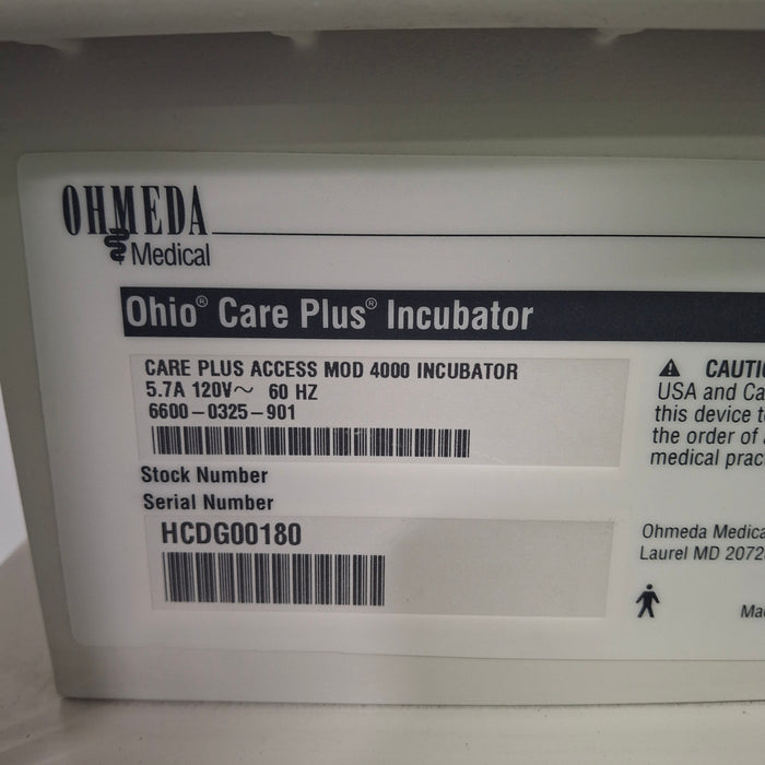 Ohmeda Medical Ohmeda Medical Ohio Care Plus 4000 Incubator Infant Warmers and Incubators reLink Medical