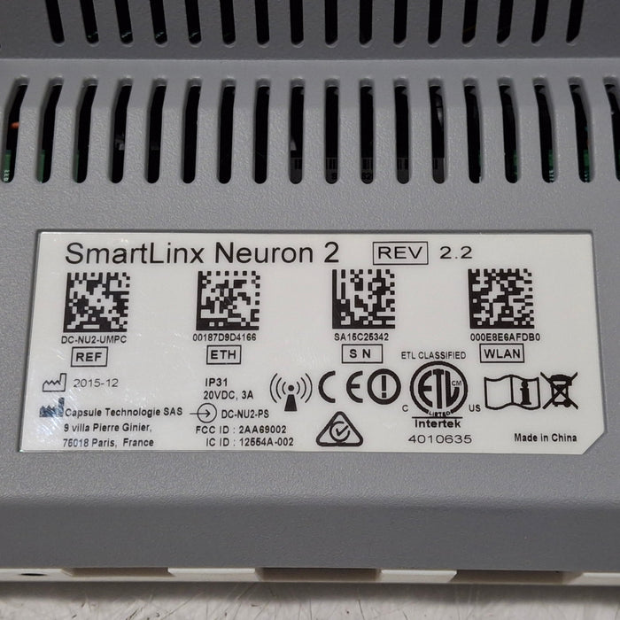 Smartlinx Inc Capsule Technologies Neuron 2 Monitor