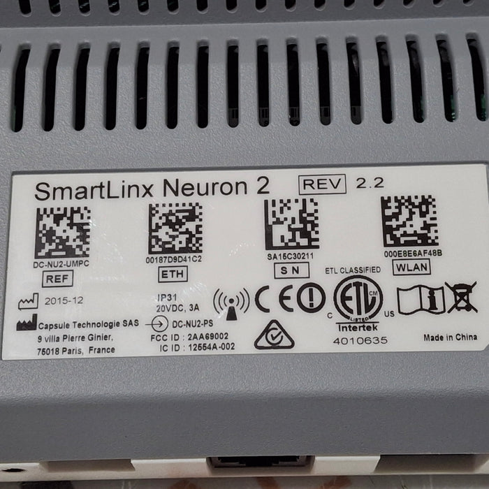 Smartlinx Inc Capsule Technologies Neuron 2 Monitor