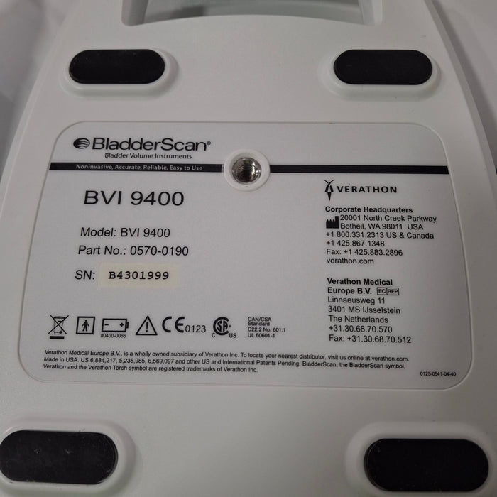 Verathon Medical, Inc BVI 9400 Bladderscan