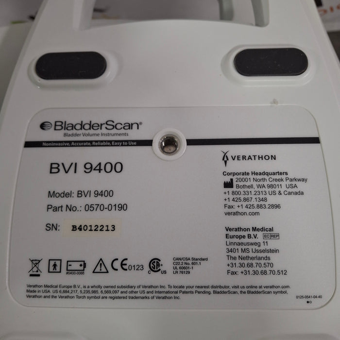 Verathon Medical, Inc BVI 9400 Bladderscan