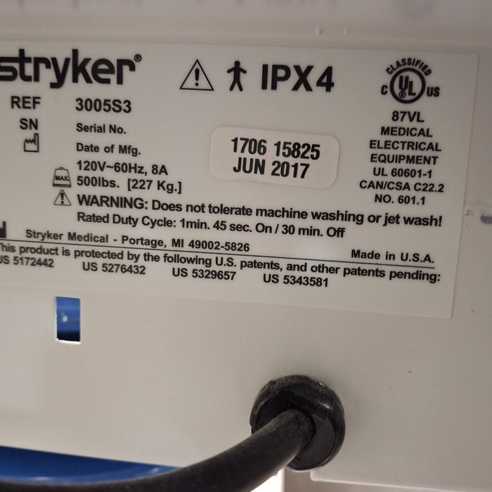 Stryker Secure III 3005 Hospital Bed