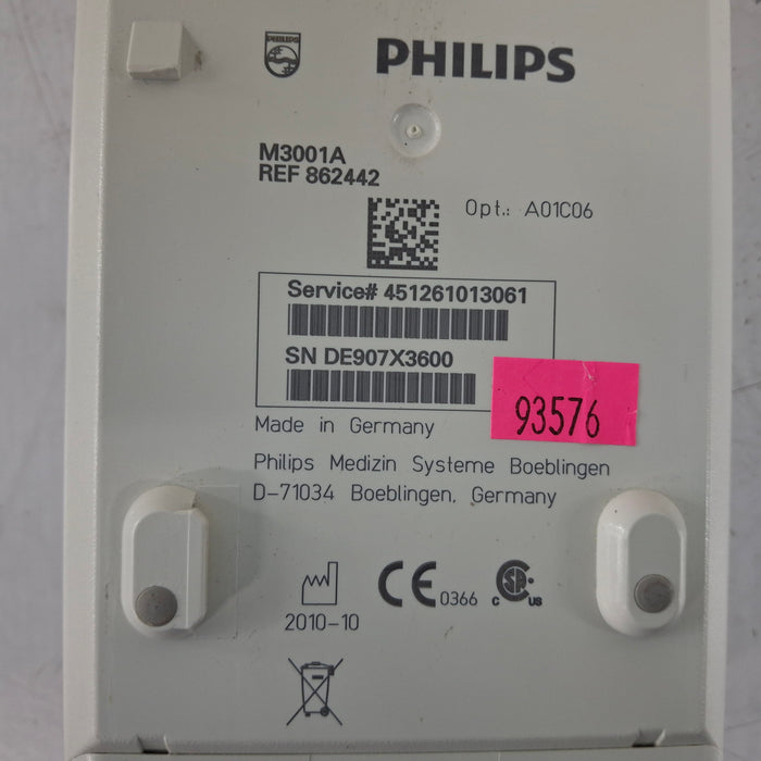 Philips M3001A-A01C06 Fast SpO2, NIBP, ECG, Temp, IBP MMS Module