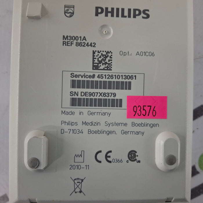 Philips M3001A-A01C06 Fast SpO2, NIBP, ECG, Temp, IBP MMS Module