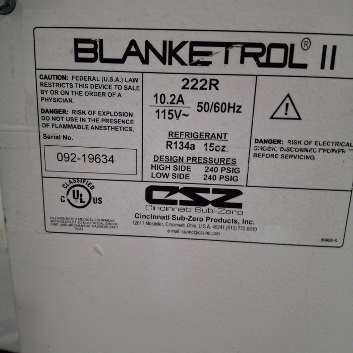 Cincinnati Sub-Zero CSZ Blanketrol II Hyper/Hyporthermia Unit