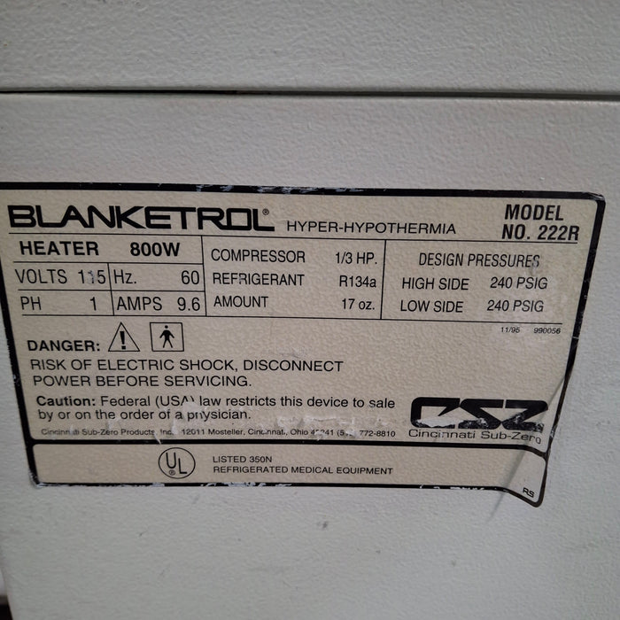 Cincinnati Sub-Zero CSZ Blanketrol II Hyper/Hyporthermia Unit