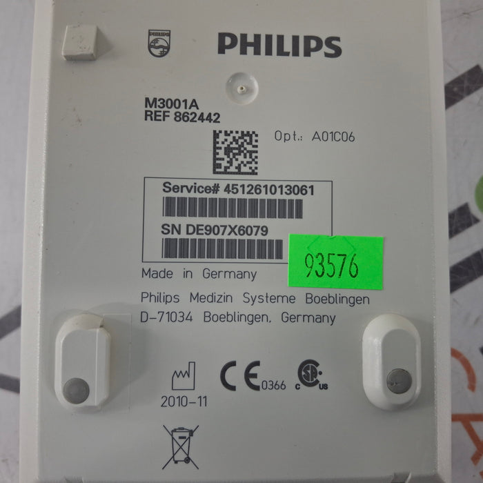 Philips M3001A-A01C06 Fast SpO2, NIBP, ECG, Temp, IBP MMS Module