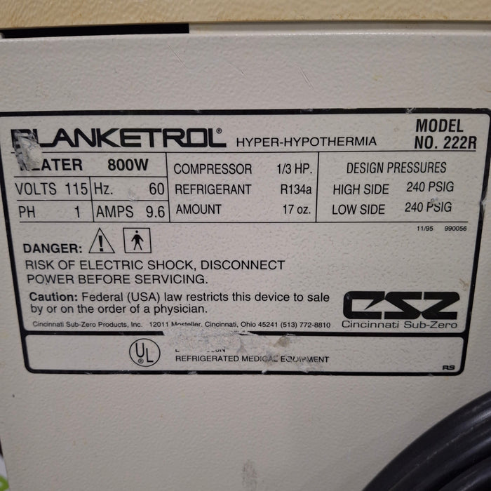 Cincinnati Sub-Zero CSZ Blanketrol II Hyper/Hyporthermia Unit
