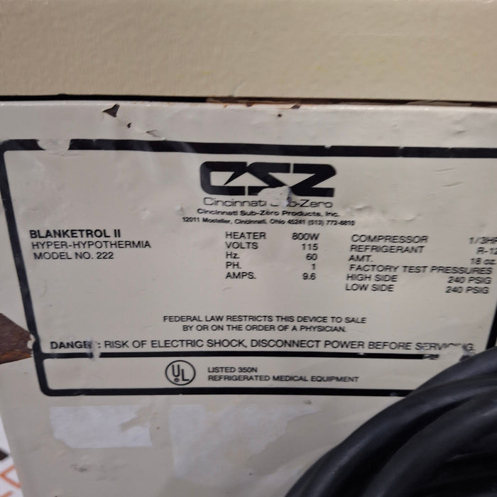 Cincinnati Sub-Zero CSZ Blanketrol II Hyper/Hyporthermia Unit